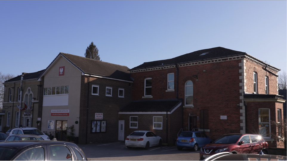 A landscape of the Polish Catholic Centre in Leeds